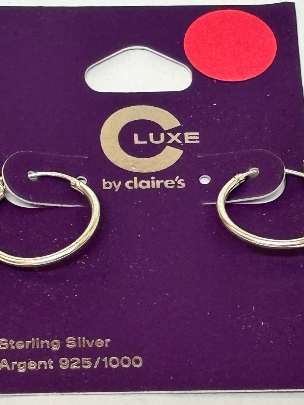 Claire's Silver Luxe Small Hoop Earrings